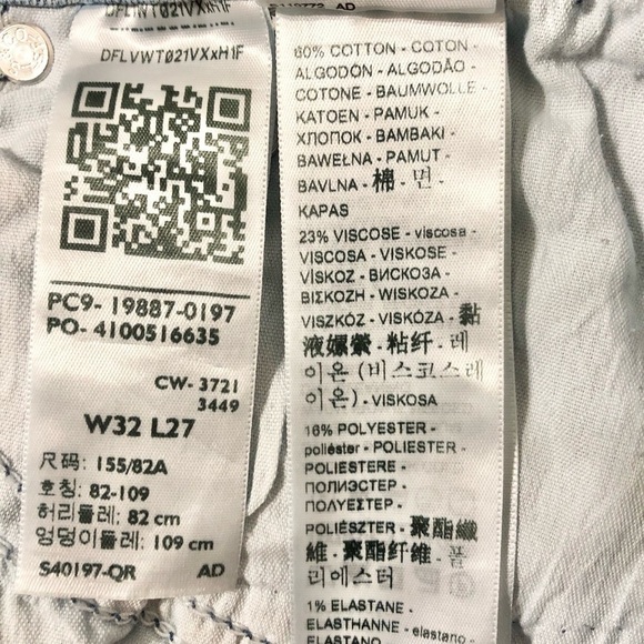 Women's Light Blue Wash Boyfriend Stretch Jeans Size 32 - Picture 6 of 6